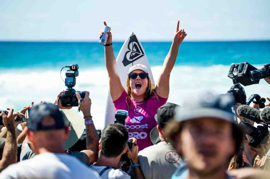 How old was Caroline Marks when she started surfing?