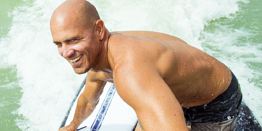 Where did Kelly Slater grow up?